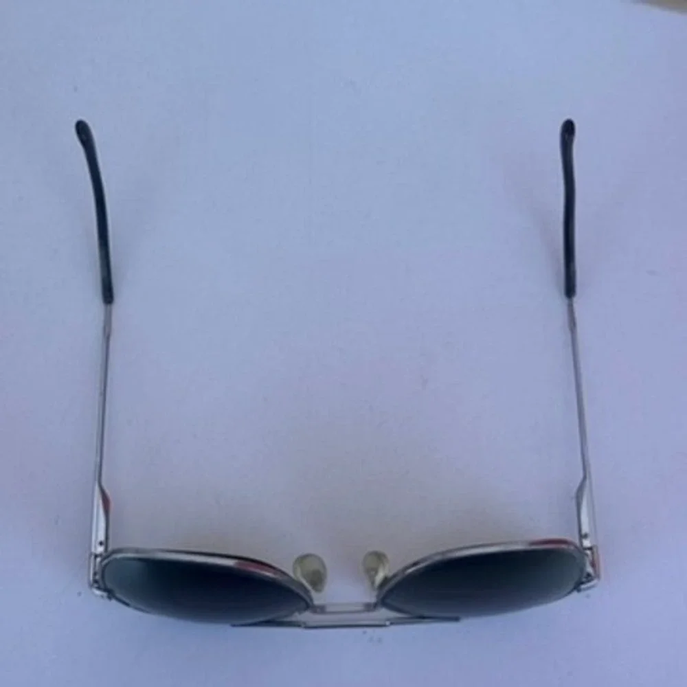Avant-Garde Carlos Taupe Metal Aviator Sunglasses Green Lens Italy 54-18-135
